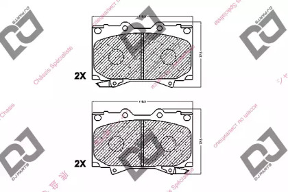 Комплект тормозных колодок DJ PARTS BP1066